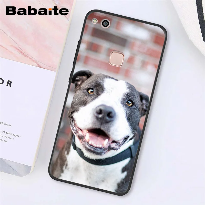 Babaite черный, белый цвет питбуль прекрасная комнатная собачка защитный чехол для телефона для Huawei Y5 II Y6 II Y5 Y6 Y7Prime Y9 Y6Prime - Цвет: A15