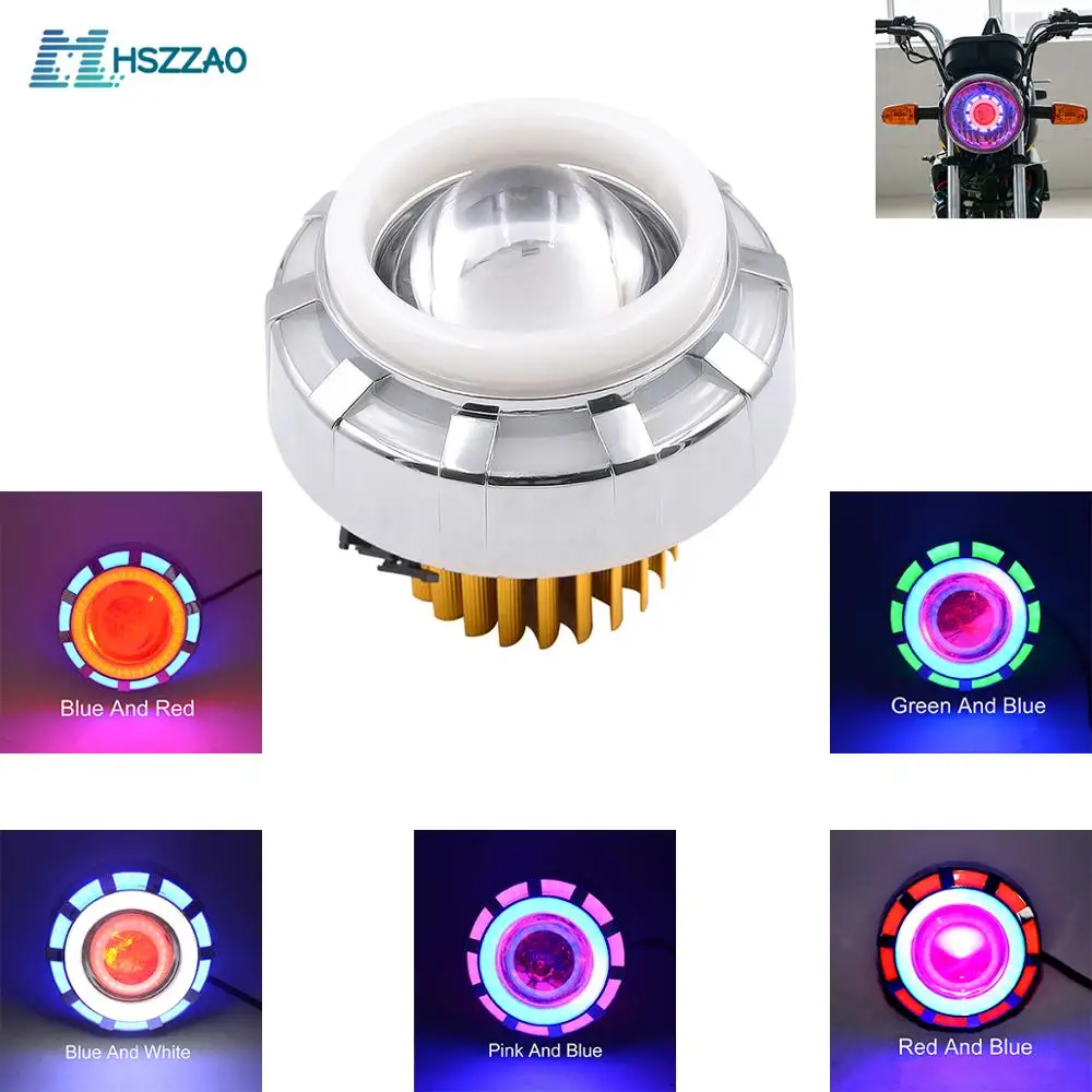 

Motorcycle Headlight 1200LM LED Headlights Auxiliary Lamp Built-in Double Aperture Flashing 30W Motorbike Fog Lamp