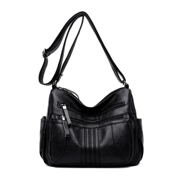 

Chu JJ Women's Genuine Leather Handbags Vintage Patchwork Shoulder CrossBody Bags For Women Messenger Bags Ladies Bags
