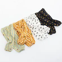 Отзывы клиентов; специальное предложение; детские штаны с волнами; коллекция года; летние детские противомоскитные штаны; хлопковые льняные штаны-фонарики