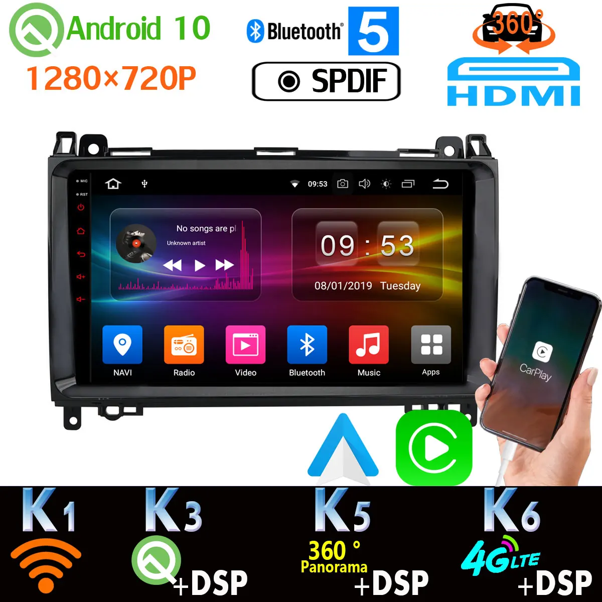 360 камера Android 10 SPDIF DSP автомобильный мультимедийный плеер для Mercedes Benz A-Class W169 B-Class