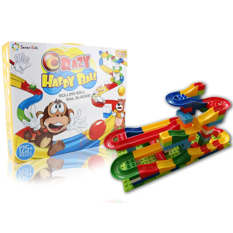 

Children'S Educational Fight Inserted-Toy 125-Large Building Blocks Ball Bearing Grounder Camera Track Happy Ball Pipeline