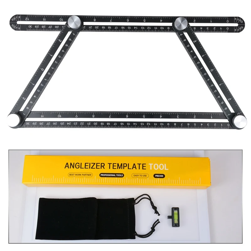 

Multi-angle Measuring Ruler Folding Ultimate Template Tool Adjustable Angle Ruler Protractor Measuring Tool For Woodworking