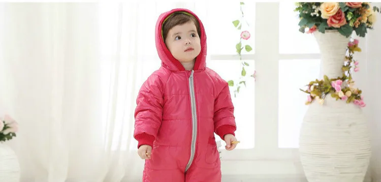 Зимний комбинезон для новорожденных; зимняя одежда с хлопковой подкладкой; цельная теплая верхняя одежда; детские комбинезоны; Детский комбинезон; парки для младенцев
