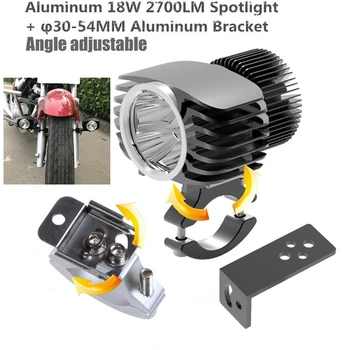 

LED Motorcycle Headlight Spotlight 18W 2700Lm Super Bright White Fog DRL Head Light Lamp Hunting Driving Lights