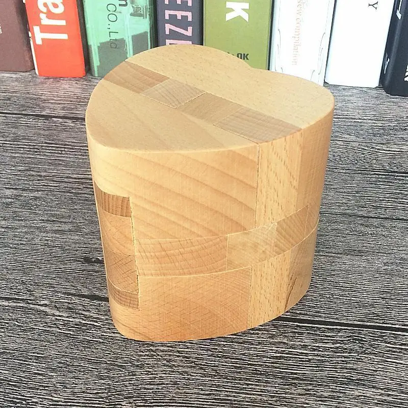 Kong Ming story 3Dwooden puzzle cube/ball/love/рамочный замок обучающий Монтессори кубический Шар Детские игрушки для детей хобби подарок для взрослых - Цвет: 6cm love