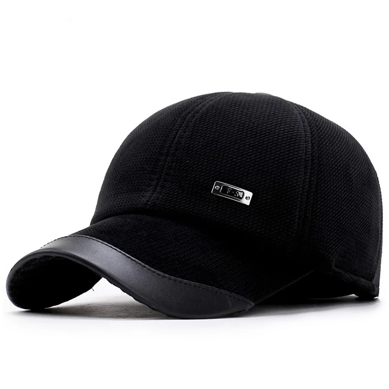 Новая осенняя и зимняя хлопковая бейсбольная кепка, уличные теплые шапки с ушками, регулируемая Зимняя кепка для водителя грузовика, универсальные дикие шапки для мужчин и женщин