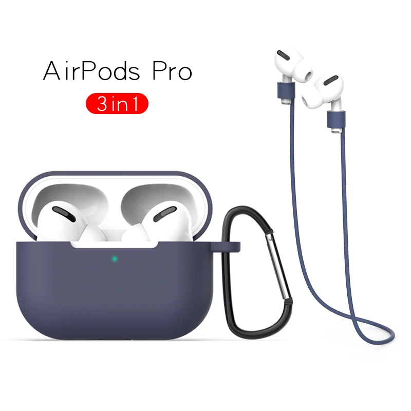 3в1 силиконовый чехол для наушников Apple AirPods Pro защитный Airpods 3 беспроводная Bluetooth