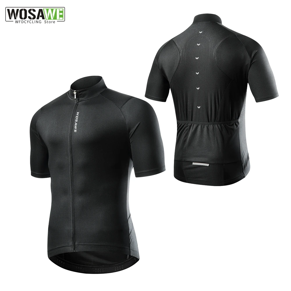 Wosawe Men Cycling Jersey Mtb Road Bike Jersey Short Sleeve Men's T