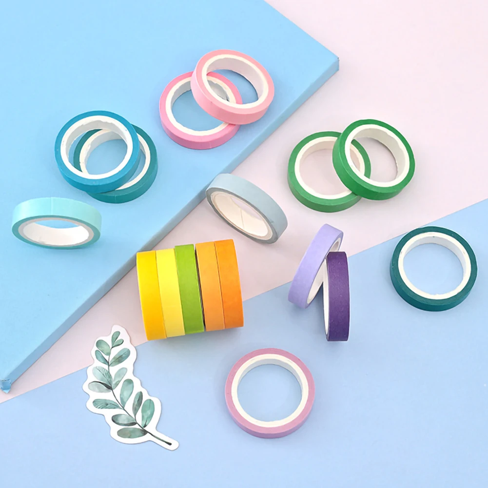

40 Rolls of Colorful Paper Tape Decorative Paper Tape Wood Board Rainbow Tape Roll Crafts 40 Colors