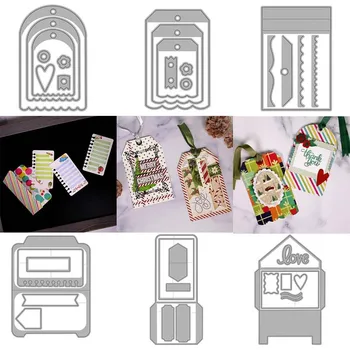 

Six labels Metal Cutting Dies cut die mold decoration Scrapbooking paper craft mould punch stencils