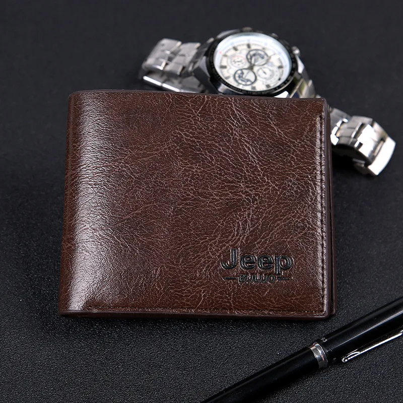 

Micro for Men Fashion Wallet Simple Solid Color Business Style Men's Wallet Two-fold Short Clutch Bag Men's
