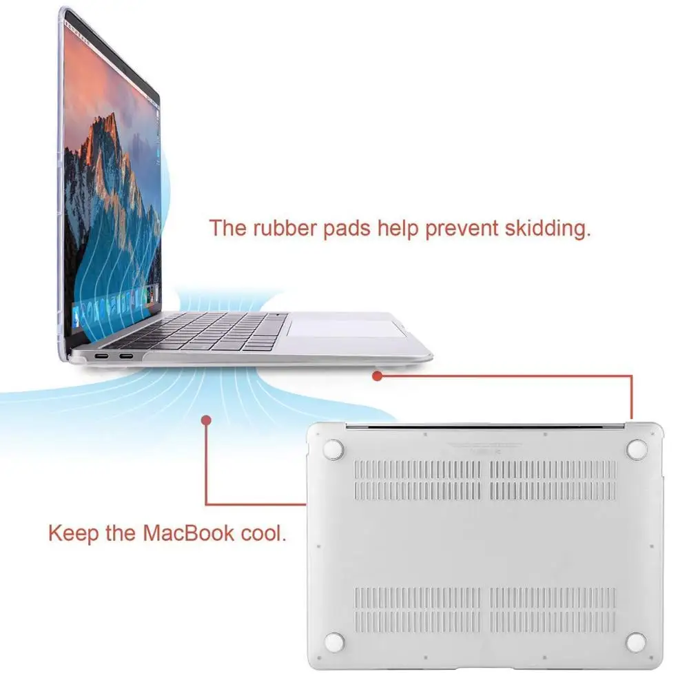 MOSISO чехол для ноутбука Macbook Pro Air 13 дюймов A1932 A1706 A1989 A2159 кристально чистый жесткий чехол для замены