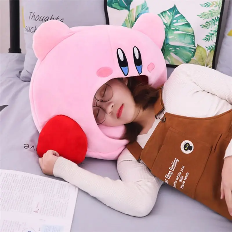 Cartoon Kirby Stuffed Plush Animal Hat Plush Doll Headgear Pillow Nap Baby Birthday Toys R7RB 5