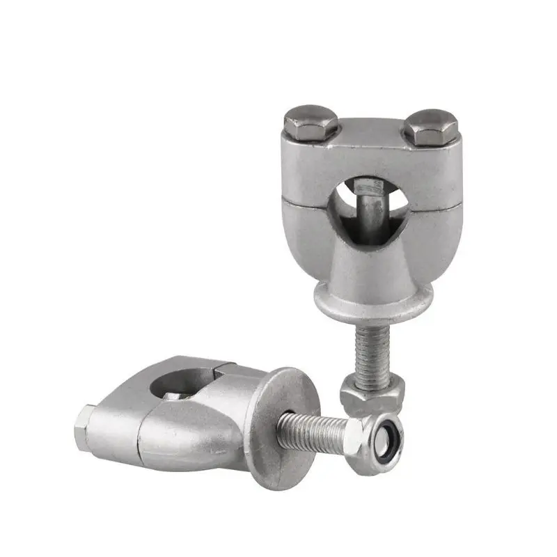 2 шт 22 мм мотоцикл Ручка Бар стояки зажим мотоцикл крепление серебряные части G6KC