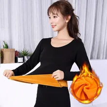 Осень и зима новые продукты женское термобелье двойной слой матовый и Толстый золотой флис Slim Fit