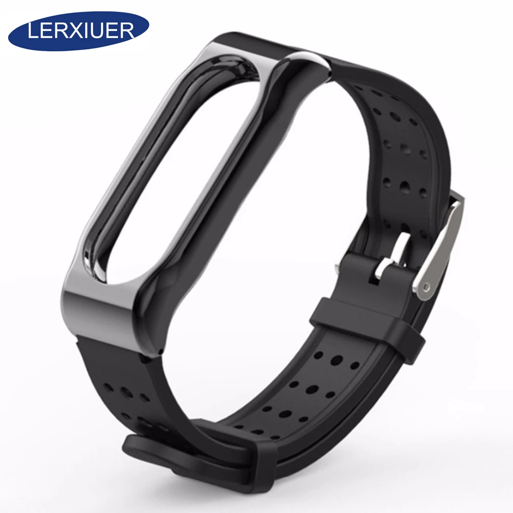 Lerxiuer Xiaomi mi ремешок 2 браслет mi Band спортивный наручный браслет correa pulseira браслет из силиконовой нержавеющей стали часы с пряжкой