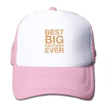 Best Big Brother Ever сетчатые бейсболки унисекс Регулируемая Кепка В Стиле Дальнобойщика розовая