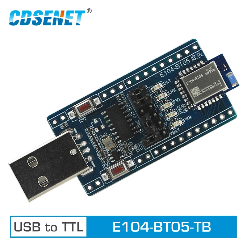 E104-BT05-TB USB к ttl тестовая плата TLSR8266 2,4 ГГц BLE4.2 UART беспроводной модуль приемопередатчика Bluetooth приемник E104-BT05-TB USB к ttl тестовая плата TLSR8266 2,4 ГГц BLE4.2 UART беспроводной модуль приемопередатчика Bluetooth приемник