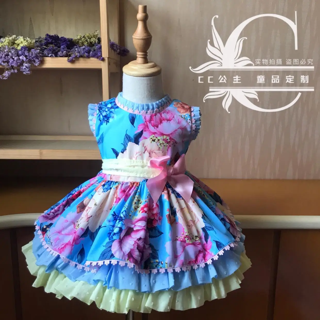 2019new поступления испанская детская одежда из хлопка, для девочек; высокое качество дворец платье принцессы в стиле «Лолита» платье на день рождения для малыша рождественское платье