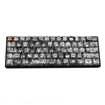 

PBT 71 key Ahegao Keycap Dye Sublimation OEM Anime for GK61 GK64 Keyboard Keycap 35EA