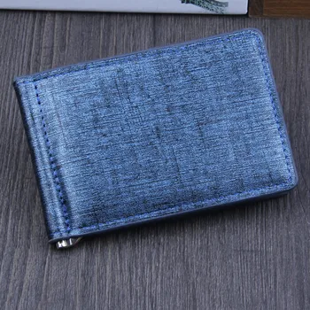 

Thin Bifold Wallet ID Credit Card Case Multifunctional Solid Men's Money Clip Slim Leather Money Cash Holder Purse