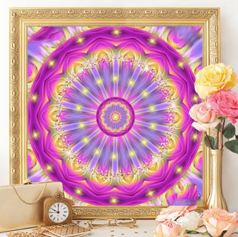 Алмазная живопись для творчества newaute 2019 5D цветок yikexin мандала pintura алмазная