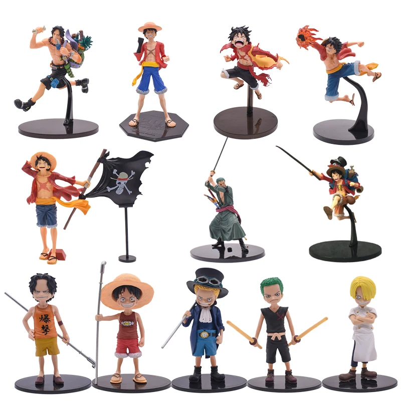 

One Piece Figure Luffy Roronoa Zoro Ace Sabo Vinsmoke Sanji PVC Action Figure Collectible Model Christmas Gift Toy