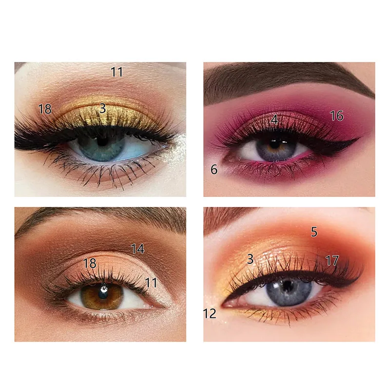 18 Colors Eyeshadow Makeup Pallete Matte Lasting Silky Powder Makeup Set SK88