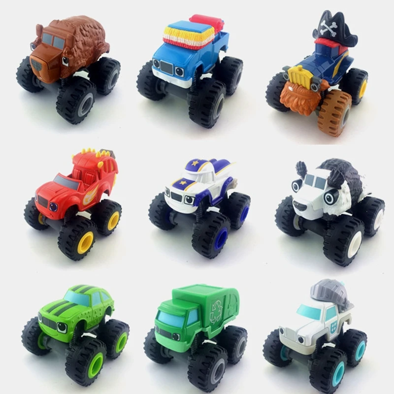 6pcs Blaze e as máquinas monstro brinquedos, veículos Racer Carros  caminhões Brinquedo Kid