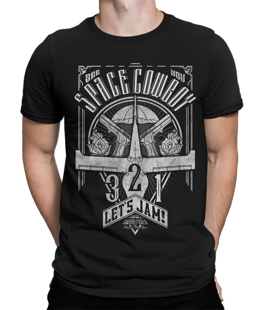 Ковбойский Бибоп футболка аниме см. You Space Cowboy Tee Мужская Праздничная всех