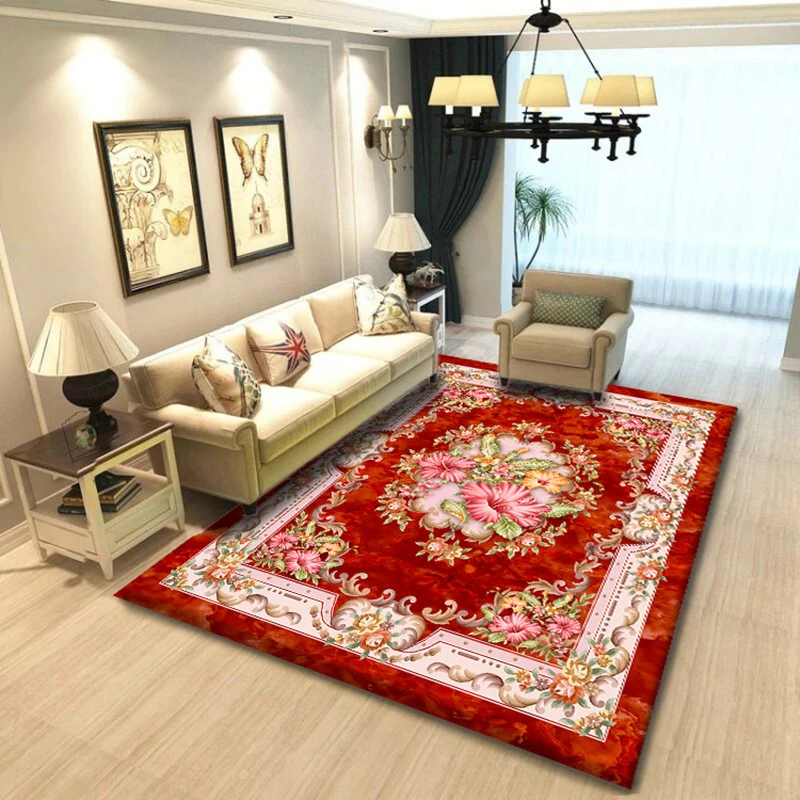 European Style Living Room Pad Jacquard Carpet Foyer Home Mat Door Mats Coffee Table Non-slip Carpet Customize