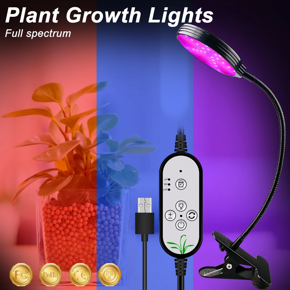 US $12.48 2020 New Arrive LED Grow Chip Phyto Lamp Full Spectrum DC5V Indoor Plant Seedling Grow And Flower Growth Greenhouse Fitolamp