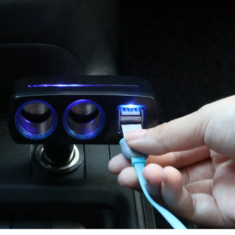 3.1A автомобильный двойной USB порт зарядное устройство прикуриватель гнездо адаптера Питание адаптер для Iphone путешествия Напряжение метр разъем авто мотор