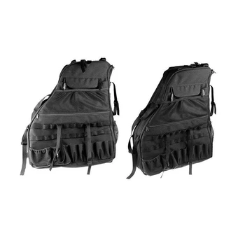 

for Jeep Wrangler JK JL Storage Bag Organizers Cargo Roll Bar Saddlebag Side Door Anti-Roll Storage Bag 2PCS