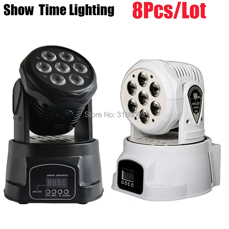 

7Pcs 10W RGBW 4IN1 Mini Dj Led moving head light led Stage effect use for DJ Bar Club Disco Home entertain Wash background