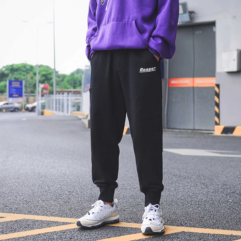 

Vertical Ze Produced 18aw National Trends Origional Lettered Embroidery Skinny Casual Pants Japanese-style Sports Sweatpants MEN