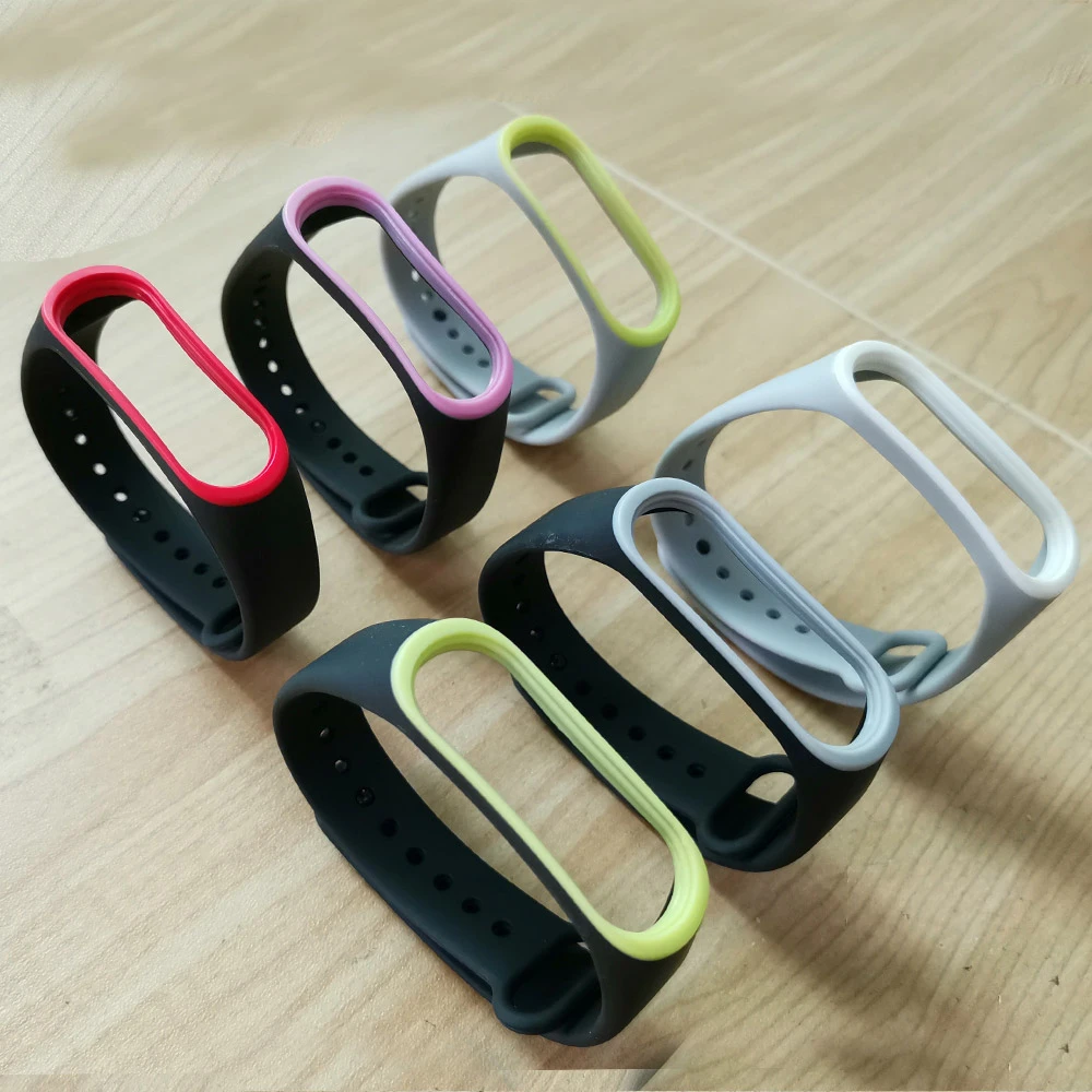 Силиконовый цветной ремешок для Xiaomi Band 3 4 5 2 Mi Band|Смарт-аксессуары| |