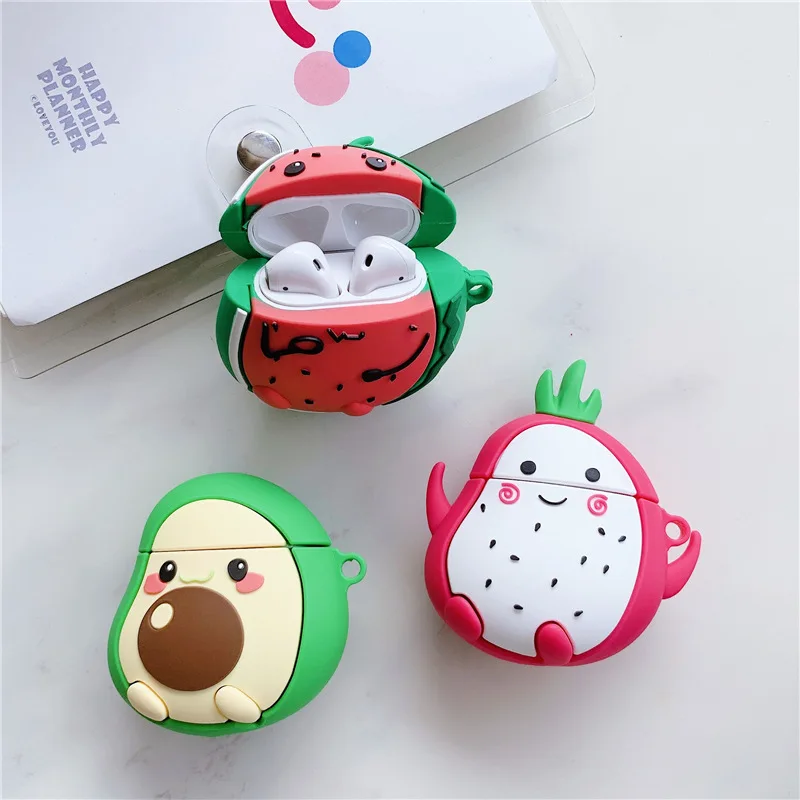 Teyomi 3D мультяшный милый чехол с фруктами авокадо для Airpods 1/2 силиконовый наушников