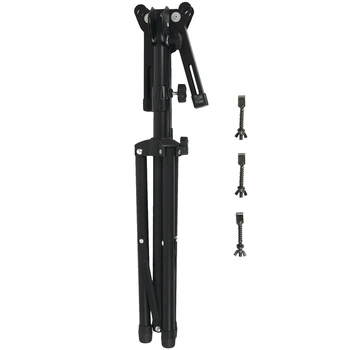 

Wooden Drum Pad Stand Holder Aluminum Alloy Foldable Three-Legged Stand for 10-12 Inch Dumb Drum Pads Cymbal