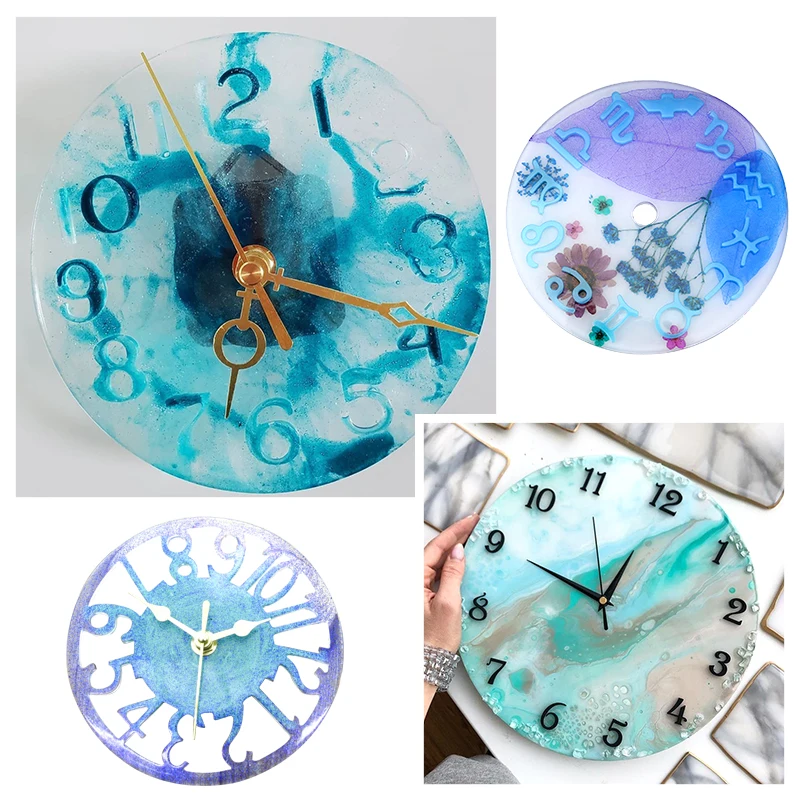 10cm 15cm Silicone Clock Mold Clock Resin Silicone Mould Casting