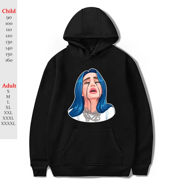 3 Модная Повседневная Толстовка Billie Eilish для мужчин, женщин и детей, Флисовая теплая толстовка для мальчиков и девочек, спортивная одежда для подростков, хипстерский пуловер для пары - Цвет: 3