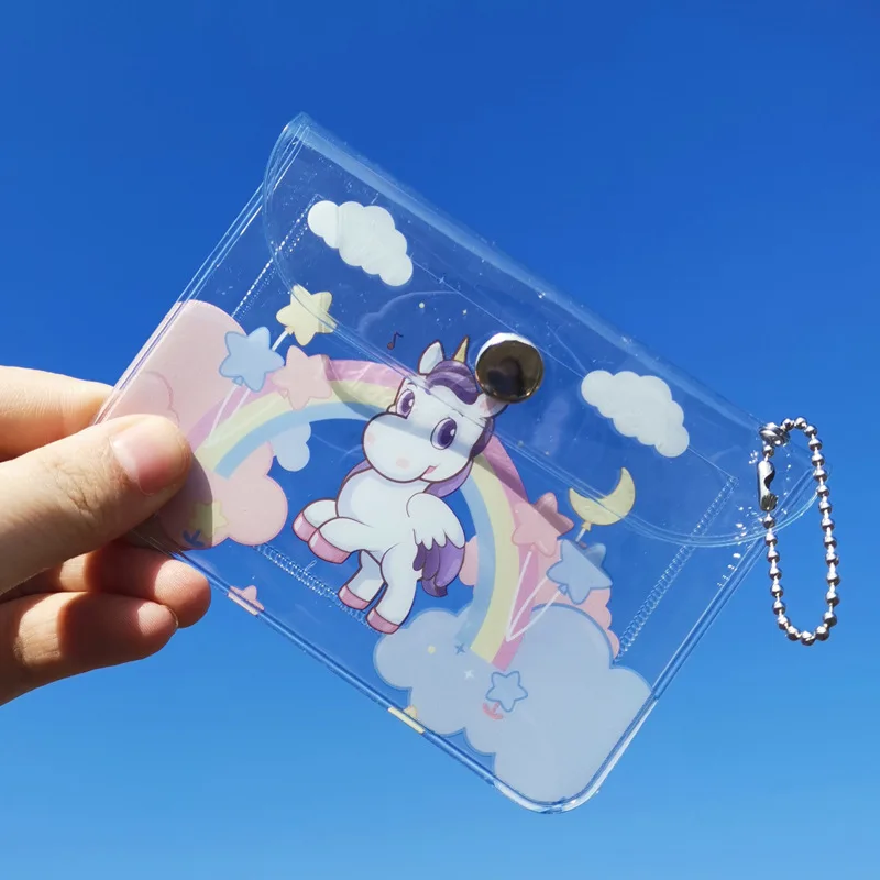 Sharkbang Kawai Transparent Cartoon Portable ID Credit Bank Bus Card Key Holder Cute Card Protective Case School Stationery 5