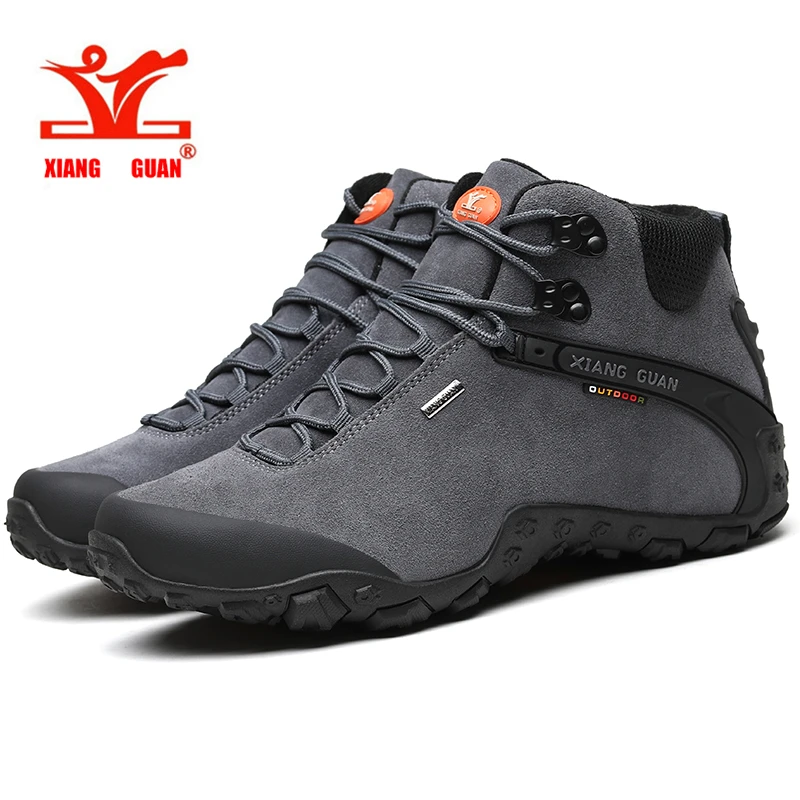XIANG GUAN Men Hiking Shoes Male Waterproof Trekking Boots Outdoor Jogging Sneakers Tactical Trainers Climbing Mountain Shoes