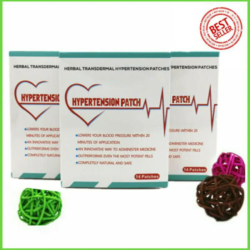 

42patch=3box High Blood Pressure Plaster Herbal Hypertension Patch Blood Vessel Clean High quality natural remedy