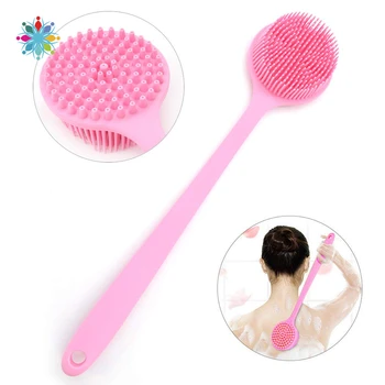 

1Pcs Beautiful Long Handle Bath Brush Body Brush Silicone Bath Brush Soft Bristles Strong Cleaning Scrubber CS