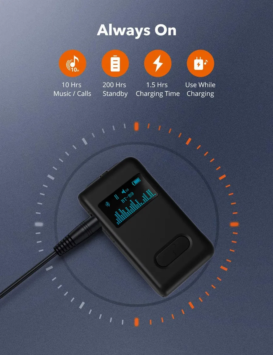 Автомобильный Bluetooth 5 0 приемник с ЖК дисплеем 3 мм AUX разъем RCA стерео музыкальный