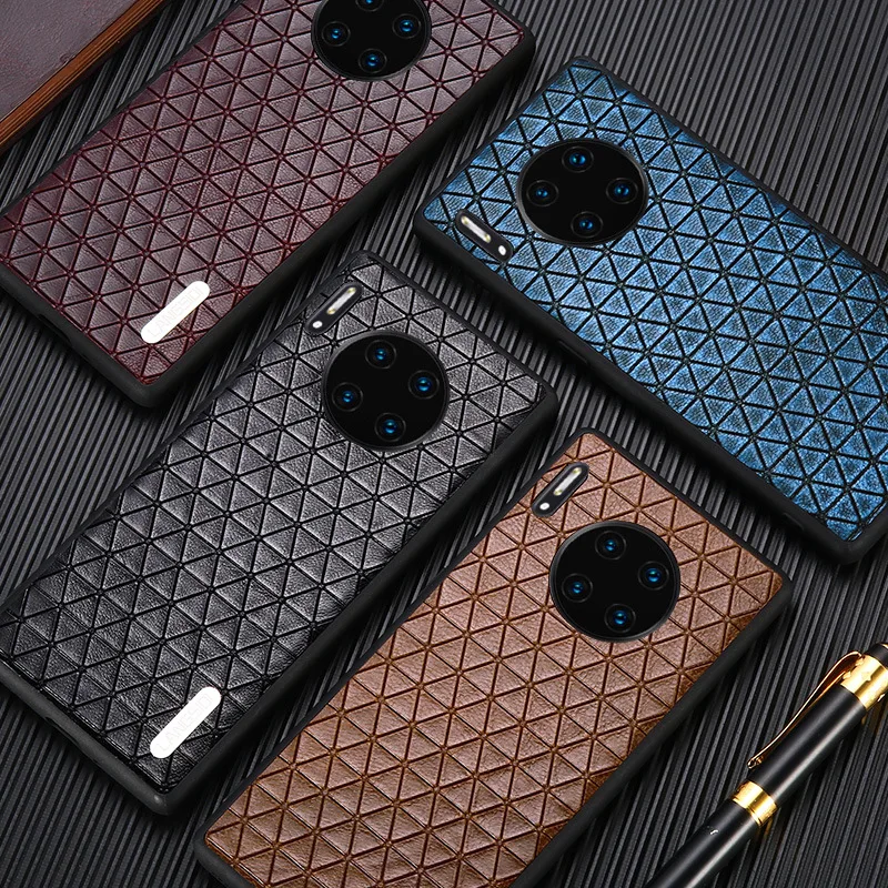 Мягкий чехол-бампер из натуральной кожи для Huawei Mate 30 20 10 Pro 20X RS P30 Honor V20 9X Nova 5i 4e 3e |
