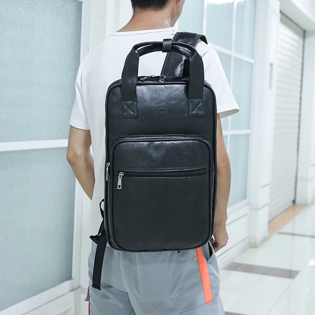 PU Leather Drum Stick Drumsticks Bag Carrying Case Music Score Book Bag Percussion Instruments Parts Accessory