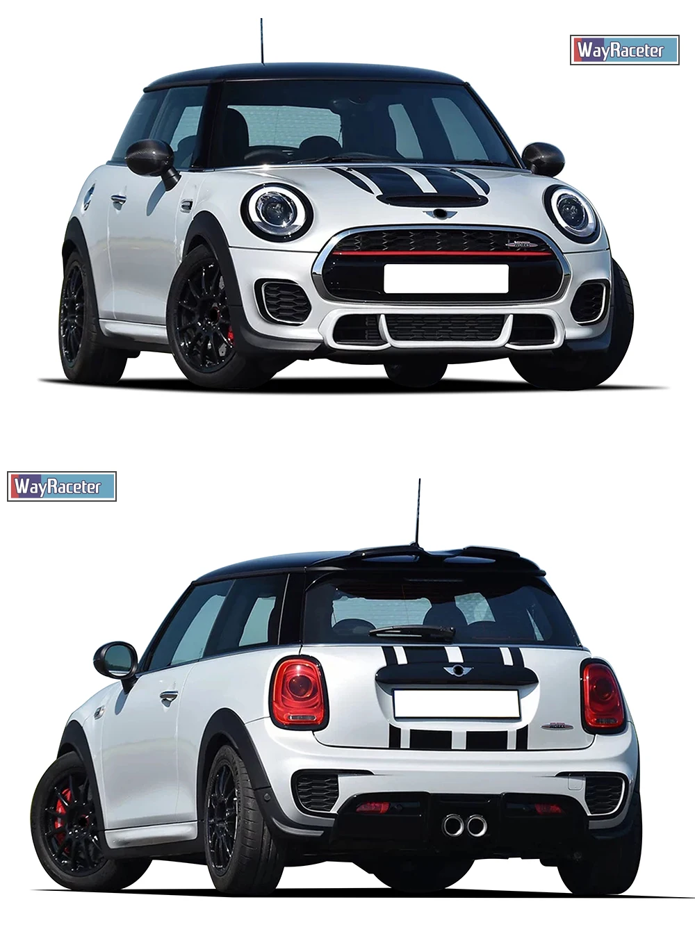 Car Hood Bonnet Stripes Engine Cover Taligate Trunk Decal For MINI John Cooper Works F56 F55 F57 R56 R57 R58 R59 JCW Accessories license plate